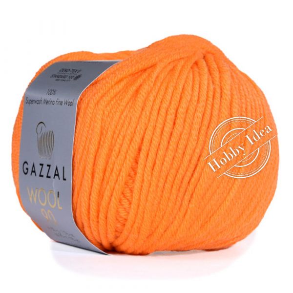 Gazzal Wool 90 3692 Неоновый оранжевый из категории Gazzal Wool 90
