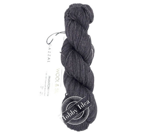 Gazzal Wool & Silk 11133 Тёмно-серый