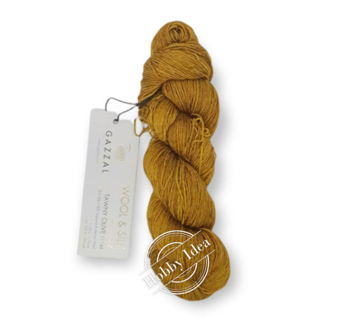 Gazzal Wool & Silk 11144 Оливково-золотой