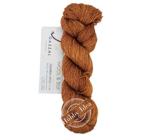 Gazzal Wool & Silk 11145 Оранжево-коричневый