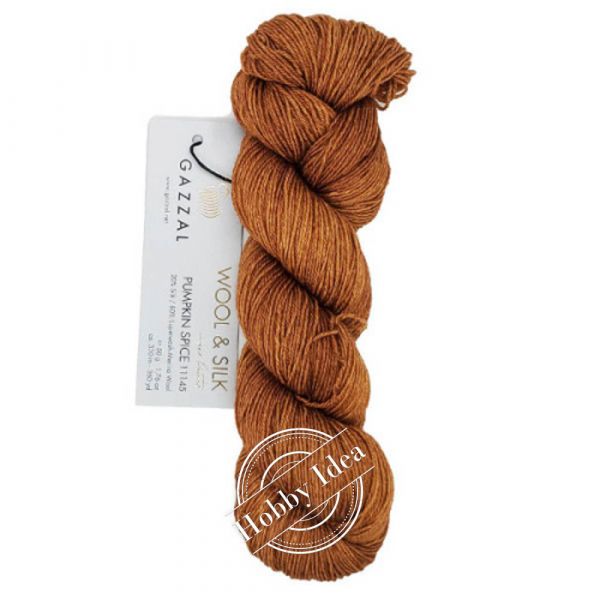 Gazzal Wool & Silk 11145 Оранжево-коричневый из категории Gazzal Wool & Silk