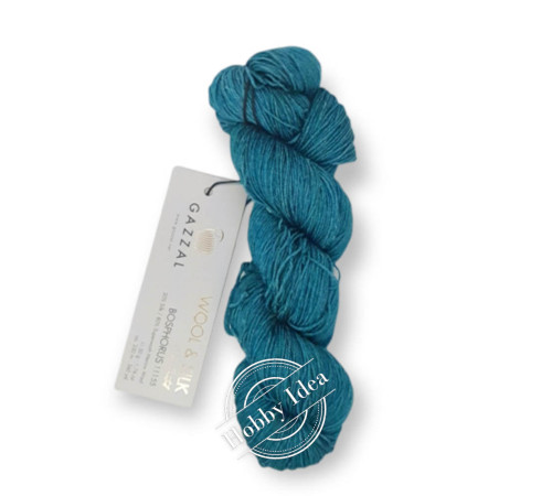 Gazzal Wool & Silk 11155 Тёмно-бирюзовый