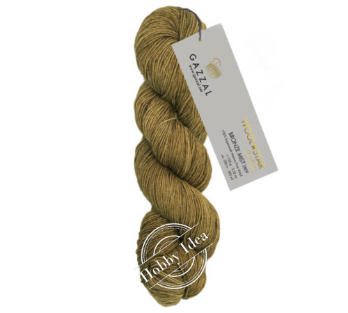 Gazzal Wool Star 3809 Оливковый