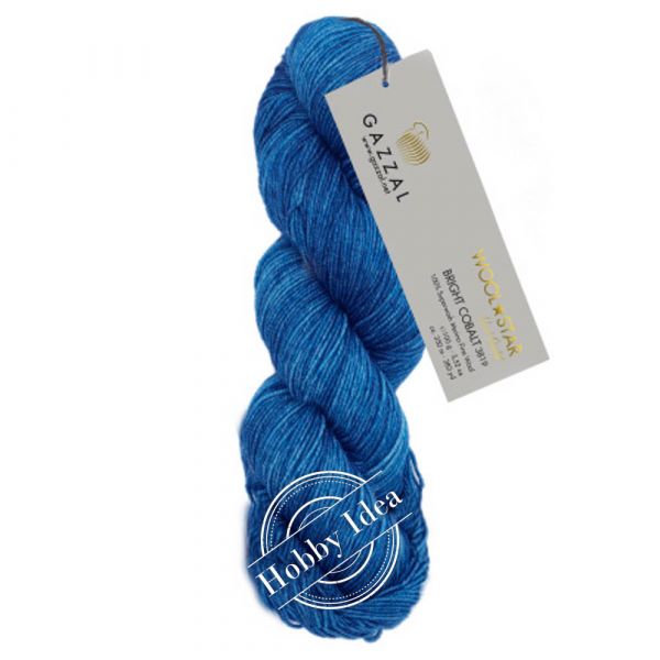 Gazzal Wool Star 3819 Ярко-голубой из категории Gazzal Wool Star
