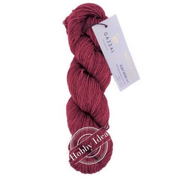 Gazzal Wool Star 3824 Блекло-вишнёвый из категории Gazzal Wool Star