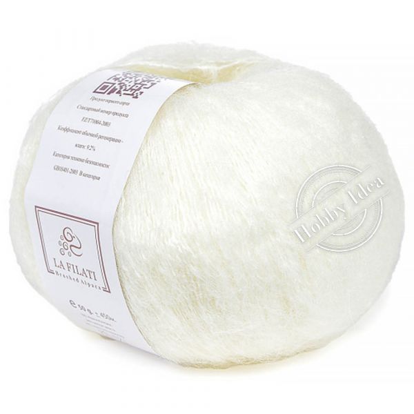 La Filati Brushed Alpaca 01 Белый из категории La Filati Brushed Alpaca