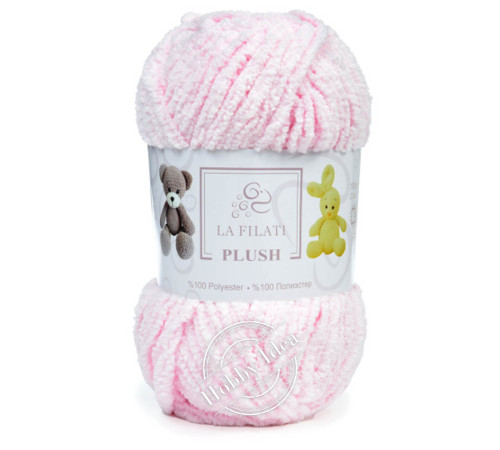 La Filati Plush 84003 Бело-розовый