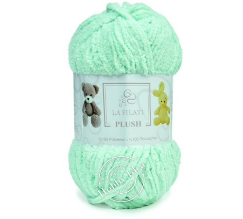 La Filati Plush 84007 Бело-мятный
