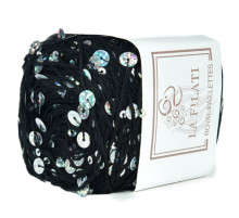 La Filati Royal Paillettes 006 Чёрный с перламутровыми пайетками 