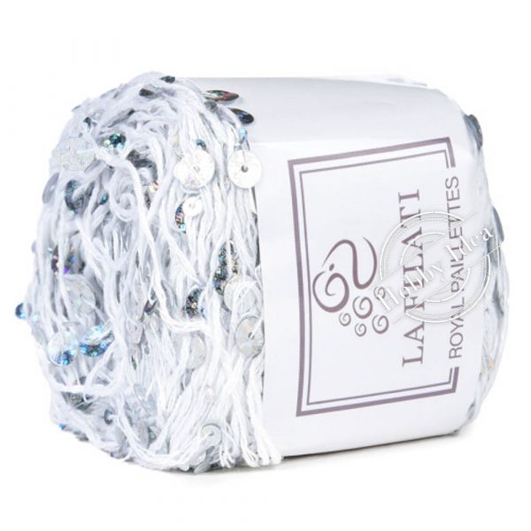 La Filati Royal Paillettes 012 Белая из категории La Filati Royal Paillettes