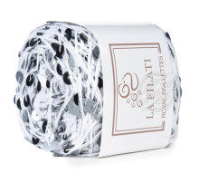 La Filati Royal Paillettes 014 Белая с серыми пайетками