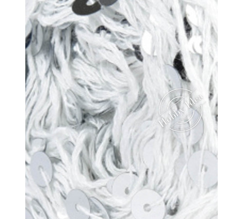 La Filati Royal Paillettes 021 Белая с чёрными и белыми пайетками