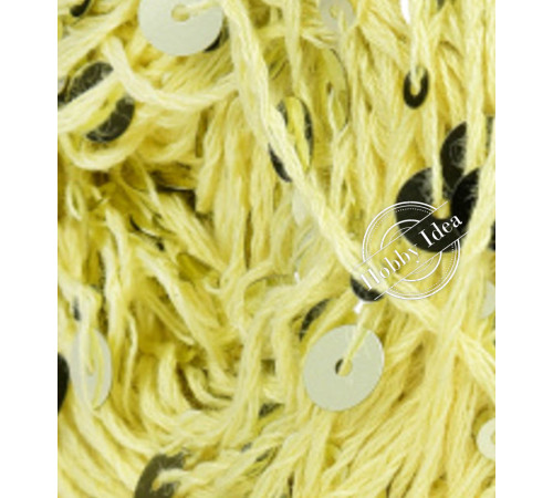 La Filati Royal Paillettes 025 Жёлтая с черными и белыми пайетками