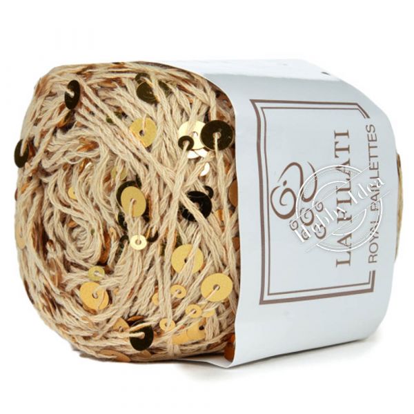La Filati Royal Paillettes 028 Соломенная с жёлтыми и коричневыми пайетками из категории La Filati Royal Paillettes