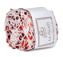 La Filati Royal Paillettes 038 Нежно - розовая с красными пайетками