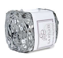 La Filati Royal Paillettes 104 Серая 