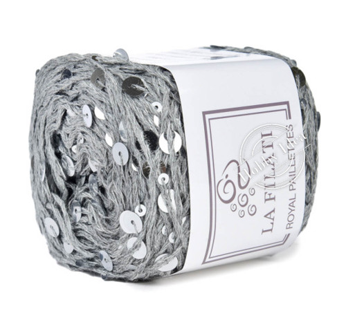 La Filati Royal Paillettes 104 Серая 
