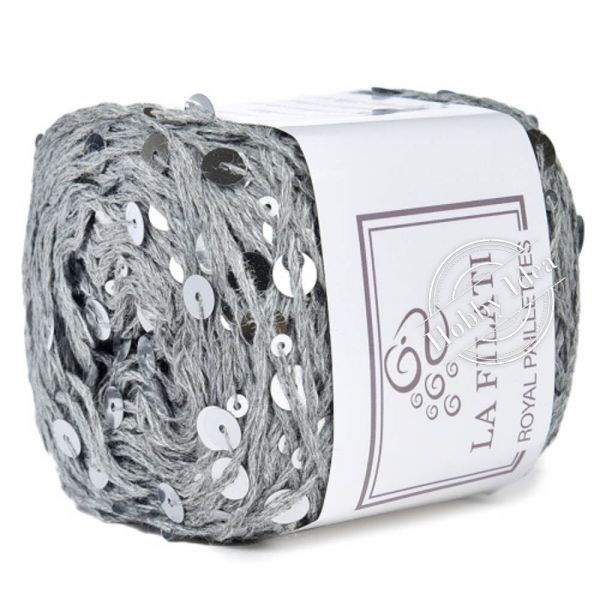 La Filati Royal Paillettes 104 Серая  из категории La Filati Royal Paillettes