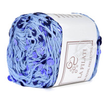 La Filati Royal Paillettes 149 Голубая с лиловыми пайетками