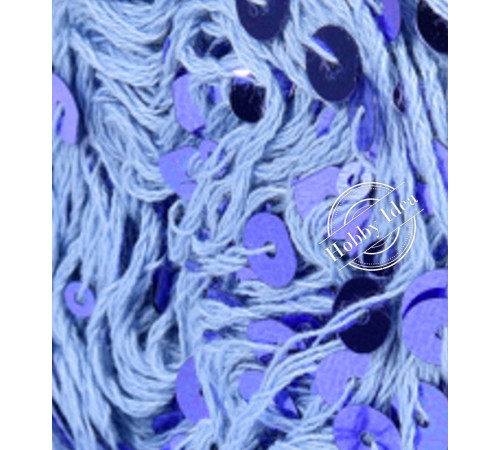 La Filati Royal Paillettes 149 Голубая с лиловыми пайетками