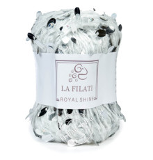 La Filati Royal Shine 011 Бело-серебристая