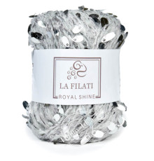 La Filati Royal Shine 014 Бело-серая
