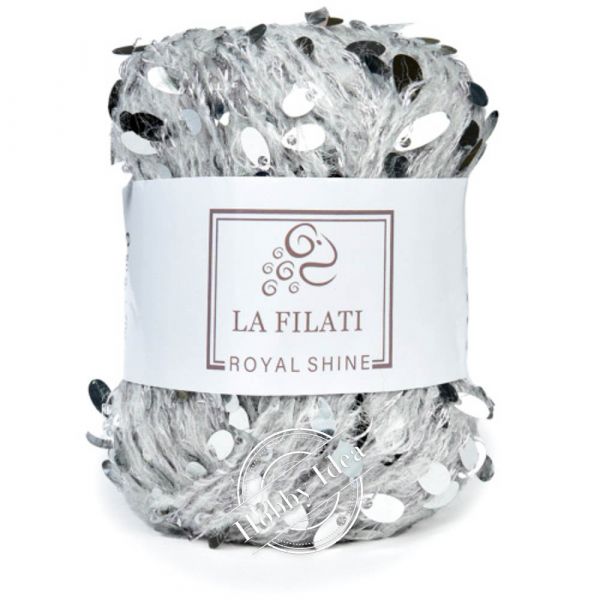 La Filati Royal Shine 014 Бело-серая из категории La Filati Royal Shine