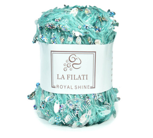 La Filati Royal Shine 018 Мятная с перламутровыми пайетками