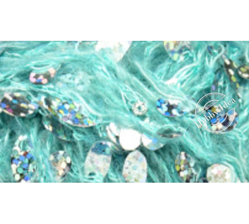 La Filati Royal Shine 018 Мятная с перламутровыми пайетками