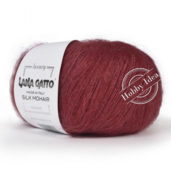 Lana Gatto Silk Mohair 06026 Тёмно-красный из категории Lana Gatto Silk Mohair
