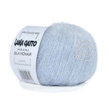 Lana Gatto Silk Mohair 06033 Бело-серый