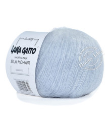 Lana Gatto Silk Mohair 06033 Бело-серый