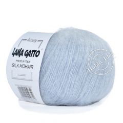 Lana Gatto Silk Mohair 06033 Бело-серый