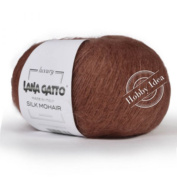 Lana Gatto Silk Mohair 13737 Тёмный терракот из категории Lana Gatto Silk Mohair