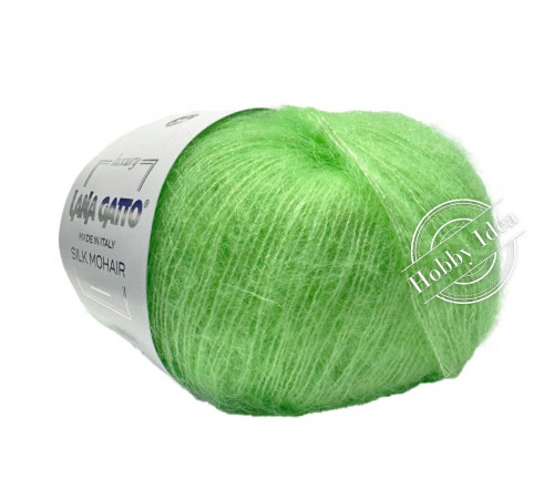 Lana Gatto Silk Mohair A1783 Яркий салатный