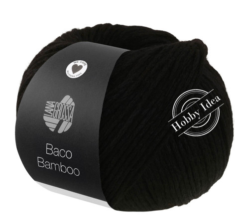 Lana Grossa Baco Bamboo 18 Чёрный