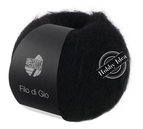Lana Grossa Filo Di Gio 08 Чёрный
