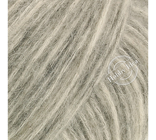 Lana Grossa Pelo Cashmere 04 Молочно-белый и светло-серый