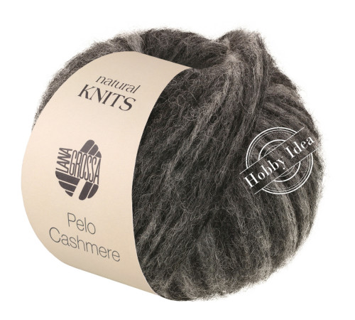 Lana Grossa Pelo Cashmere 05 Антрацит и чёрный