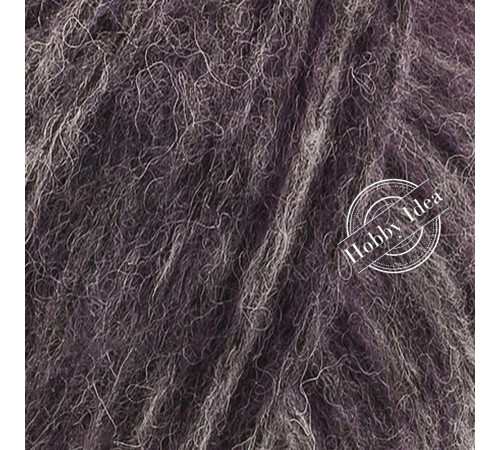 Lana Grossa Pelo Cashmere 06 Антрацит и баклажановый