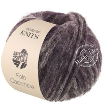 Lana Grossa Pelo Cashmere 06 Антрацит и баклажановый