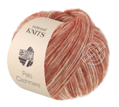Lana Grossa Pelo Cashmere 09 Палисандр и молочно-белый