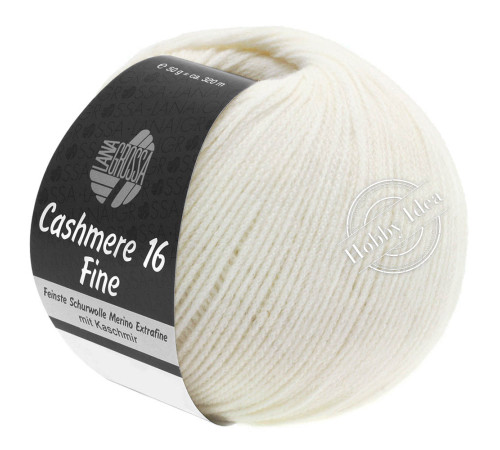 Lana Grossa Cashmere 16 fine 09 Белое сукно