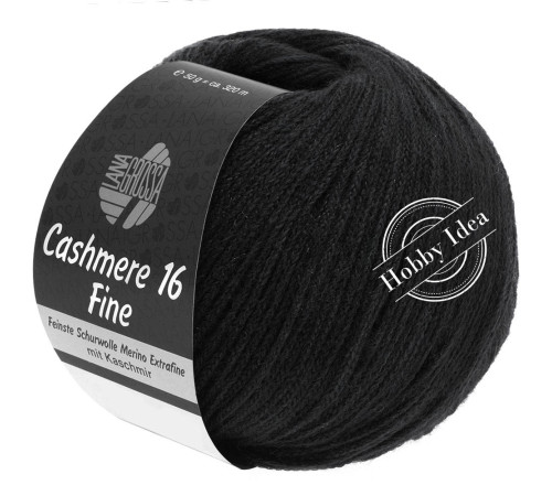 Lana Grossa Cashmere 16 fine 18 Чёрный