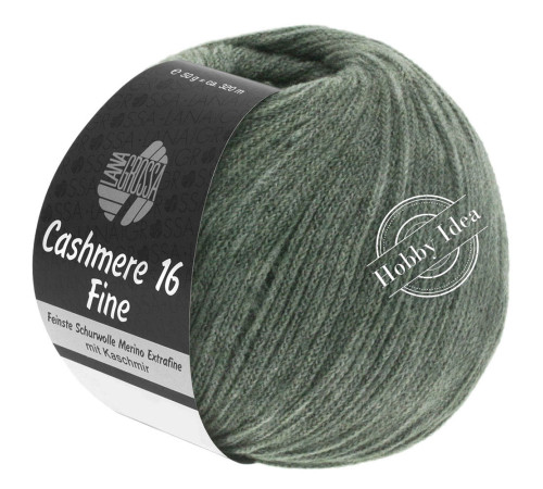 Lana Grossa Cashmere 16 fine 34 Пыльный зелёный