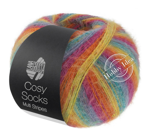 Lana Grossa Meilenweit 100 Cosy Socks Multi Stripes 151
