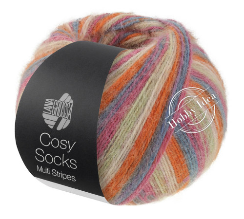 Lana Grossa Meilenweit 100 Cosy Socks Multi Stripes 154