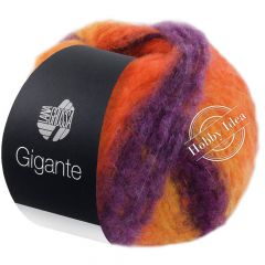 Lana Grossa Gigante 02 Фиолетово-жёлто-оранжевый