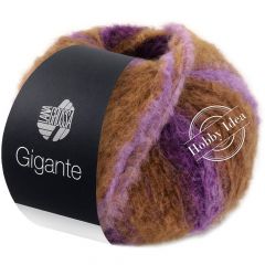 Lana Grossa Gigante 04 Фиолетово-оливково-коричневый