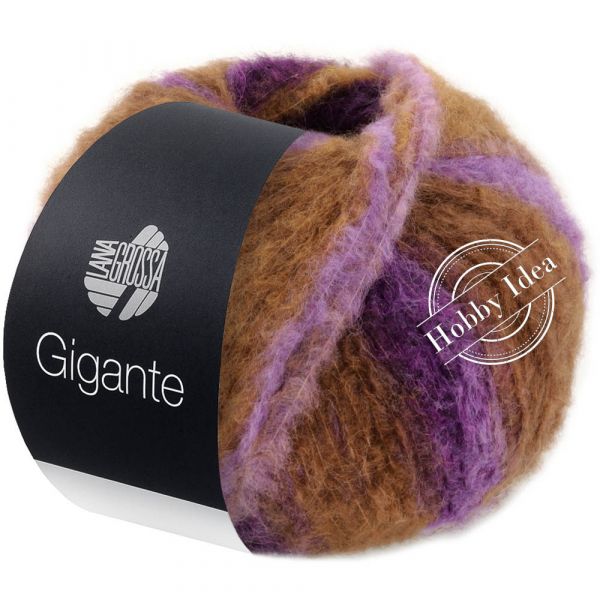 Lana Grossa Gigante 04 Фиолетово-оливково-коричневый из категории Lana Grossa Gigante